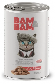 Bam&bam Somonlu Kısırlaştırılmış Yetişkin 400 gr Kedi Maması kullananlar yorumlar
